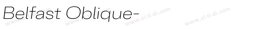 Belfast Oblique字体转换